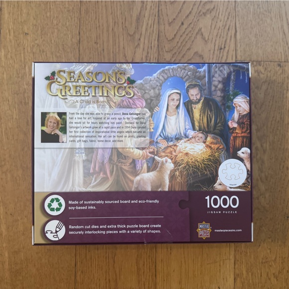 Masterpieces ~Bundle 3/$20~ 1000 Piece Puzzle A Child Is Born by Dona Gelsinger - Picture 6 of 12